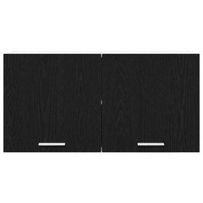 Hängeschrank mit Tür Riga Schwarz Eichen-Optik 80 x 31 x 40 cm