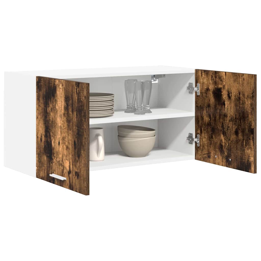Hängeschrank mit Regal Riga Geräucherte Eiche 80 x 31 x 40 cm