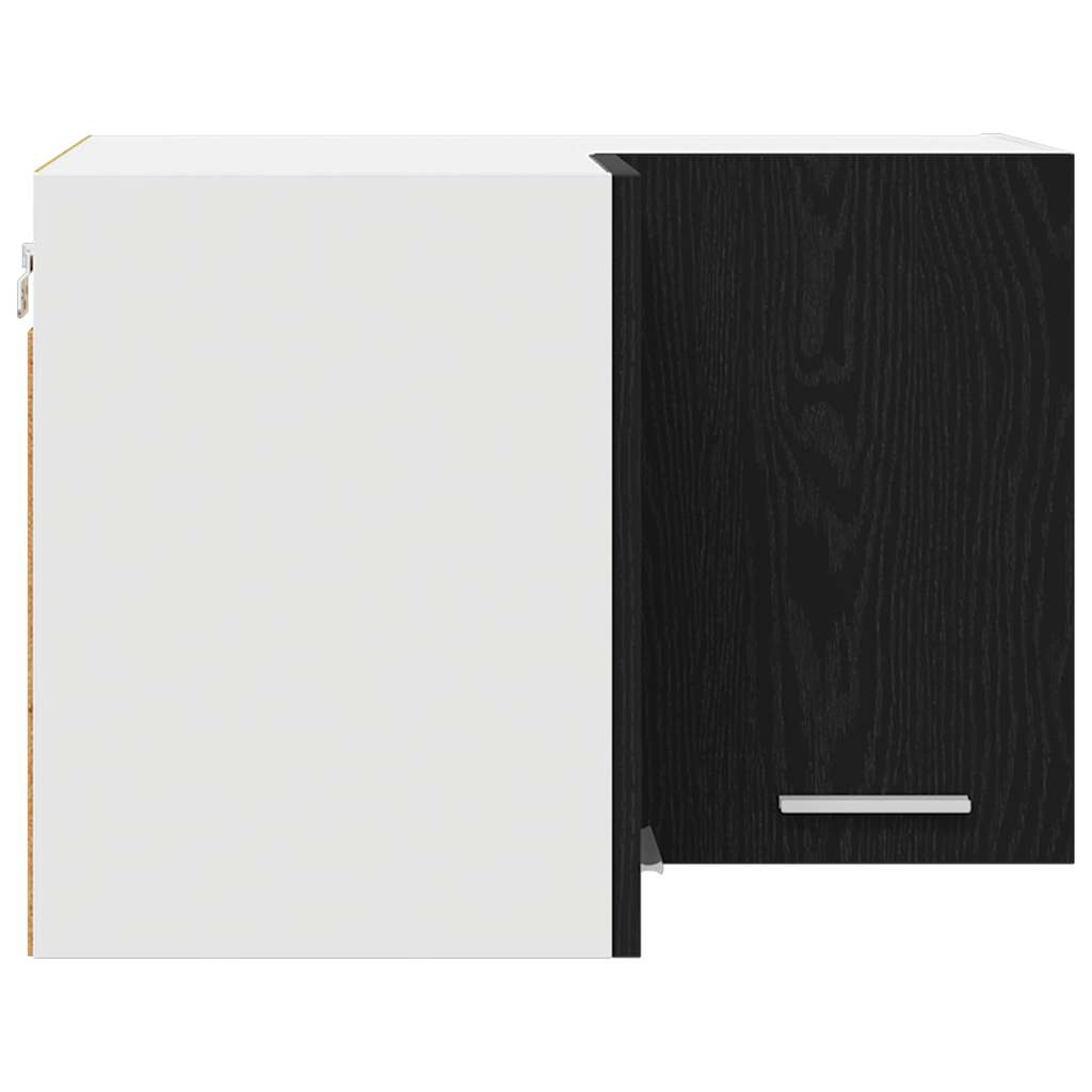 Hängeschrank Riga Schwarze Eiche und Weiß 57 x 57 x 40 cm