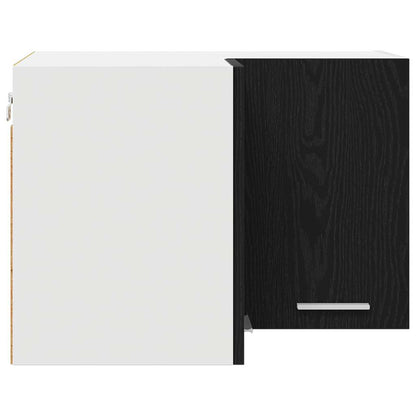 Hängeschrank Riga Schwarze Eiche und Weiß 57 x 57 x 40 cm