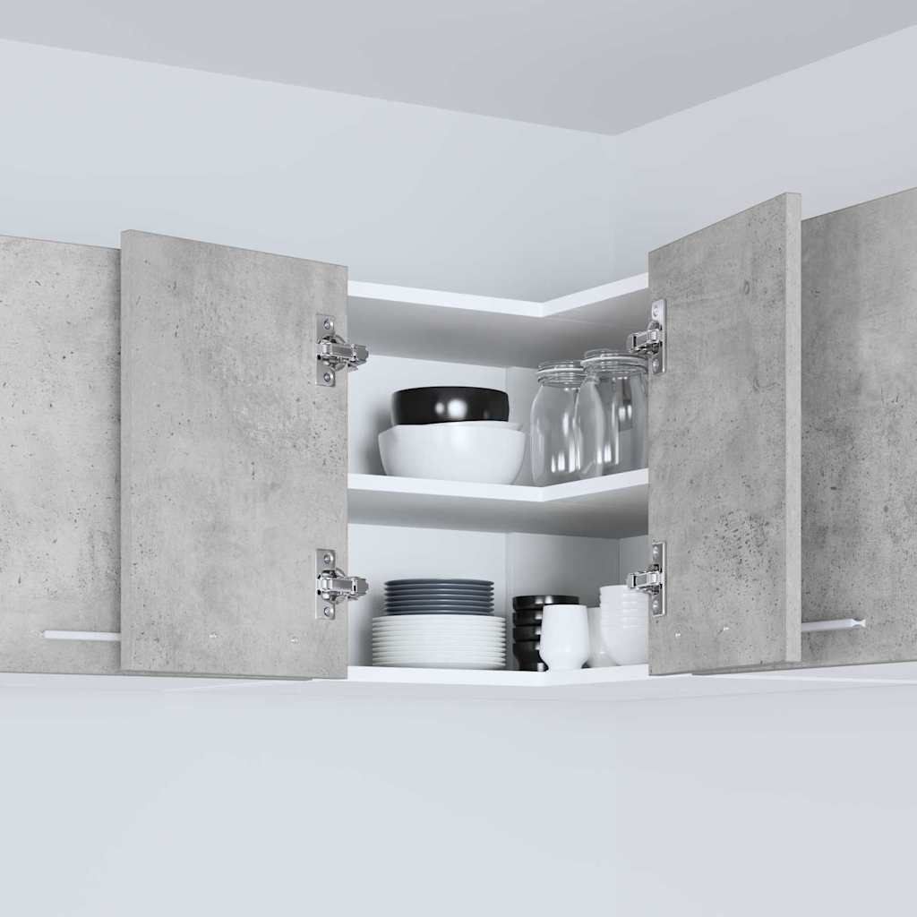 Hängeschrank Riga Betongrau und Weiß 57 x 57 x 40 cm