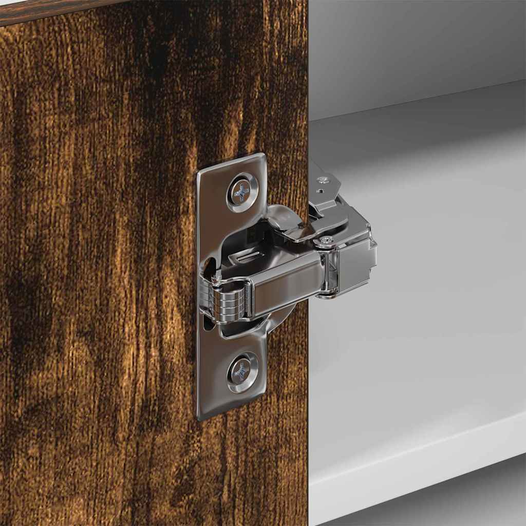 Hängeschrank Riga Geräucherte Eiche und Weiß 57 x 57 x 40 cm