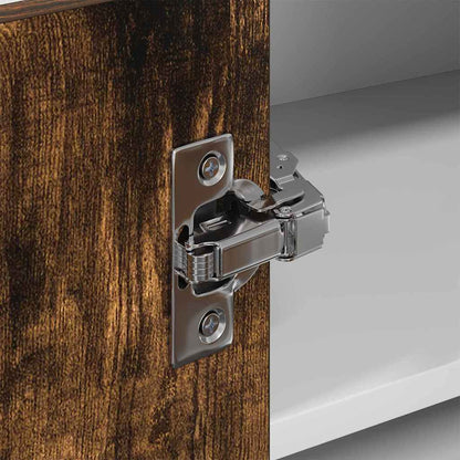 Hängeschrank Riga Geräucherte Eiche und Weiß 57 x 57 x 40 cm