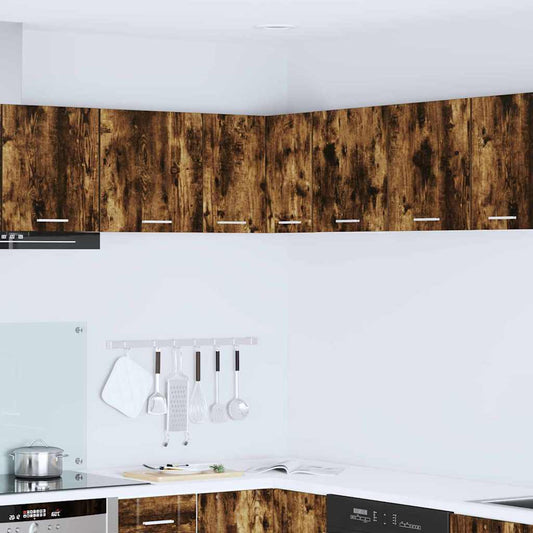 Hängeschrank Riga Geräucherte Eiche und Weiß 57 x 57 x 40 cm