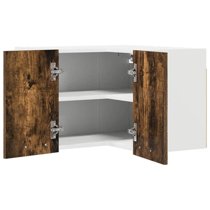 Hängeschrank Riga Geräucherte Eiche und Weiß 57 x 57 x 40 cm