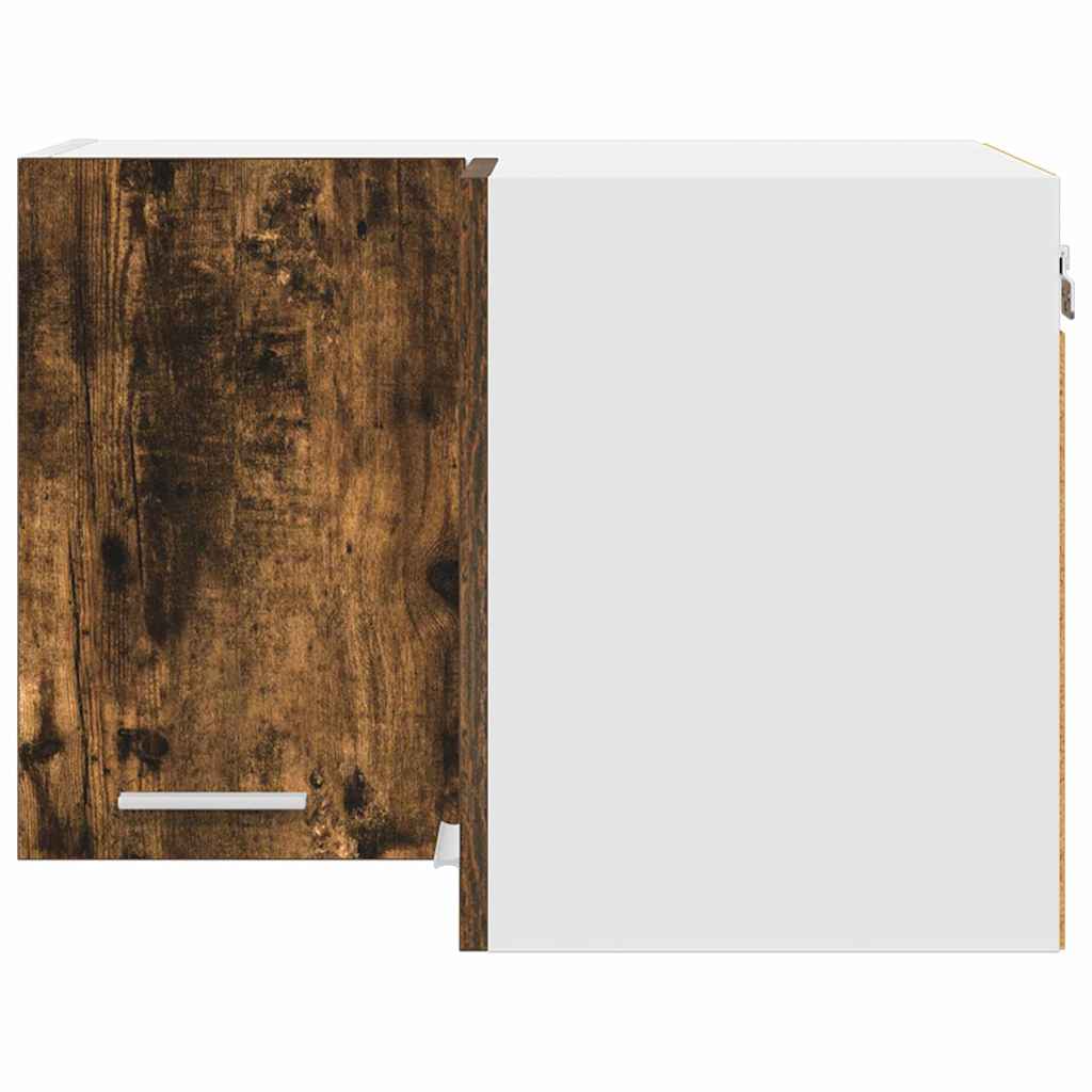 Hängeschrank Riga Geräucherte Eiche und Weiß 57 x 57 x 40 cm