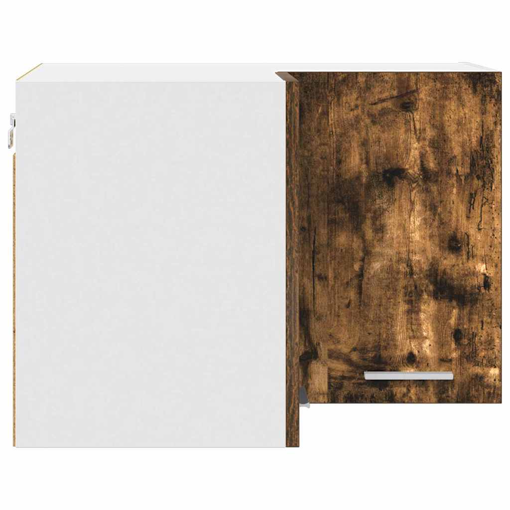 Hängeschrank Riga Geräucherte Eiche und Weiß 57 x 57 x 40 cm