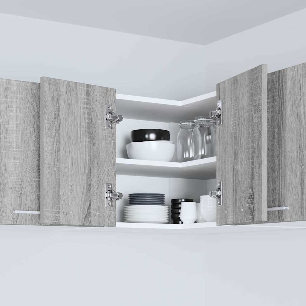Hängeschrank Riga Grau Sonoma und Weiß 57 x 57 x 40 cm