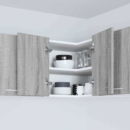 Hängeschrank Riga Grau Sonoma und Weiß 57 x 57 x 40 cm