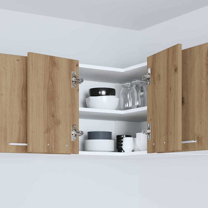 Hängeschrank Riga Artisan-Eiche und Weiß 57 x 57 x 40 cm