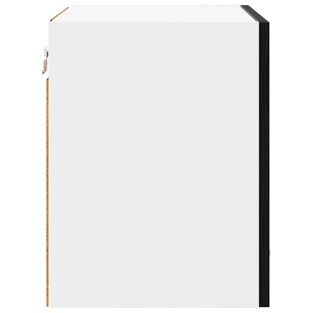 Hängeschrank mit Tür Riga Schwarz Eichen-Optik 40 x 31 x 40 cm