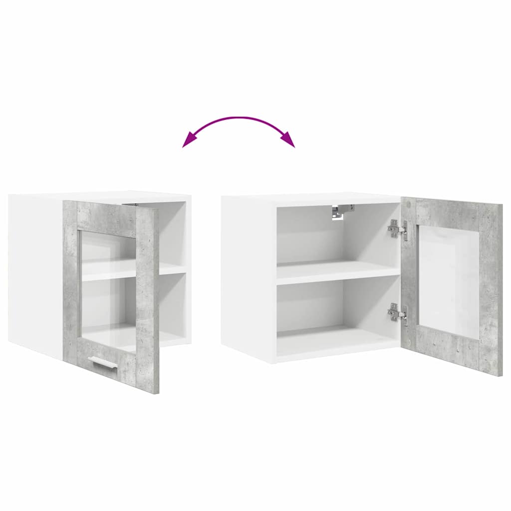 Hängeschrank Riga Beton Grau 40 x 31 x 40 cm Holzwerkstoff