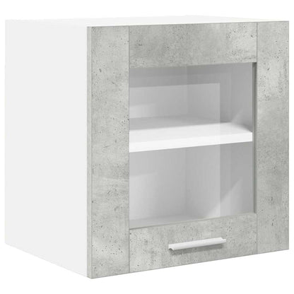 Hängeschrank mit Speicher Riga 2 pcs Beton Grau 40 x 31 x 40 cm