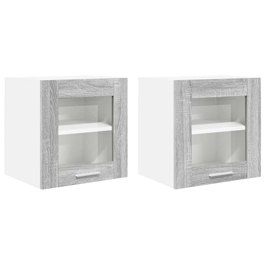 Hängeschrank mit Tür Riga 2 pcs Graues Sonoma 40 x 31 x 40 cm