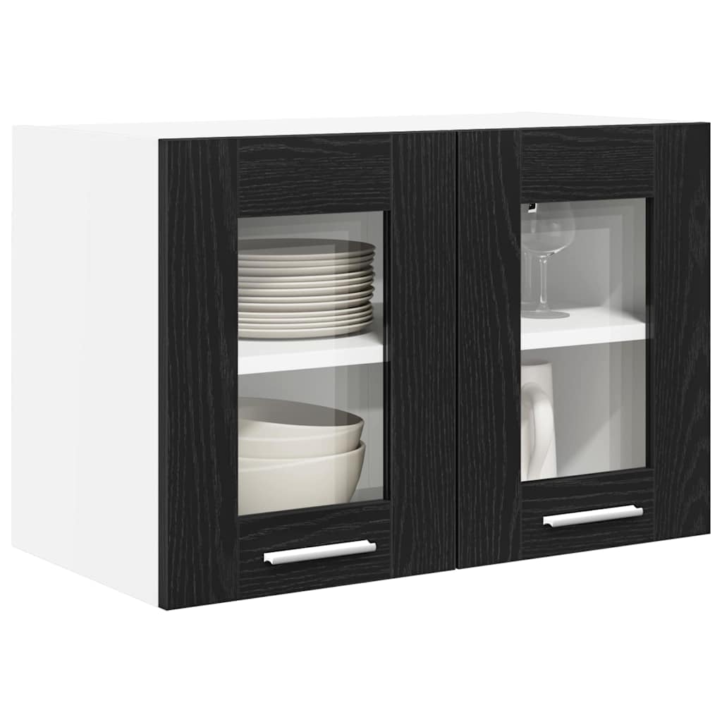 Hängeschrank Riga 2 pcs Schwarz Eichen-Optik 60 x 31 x 40 cm