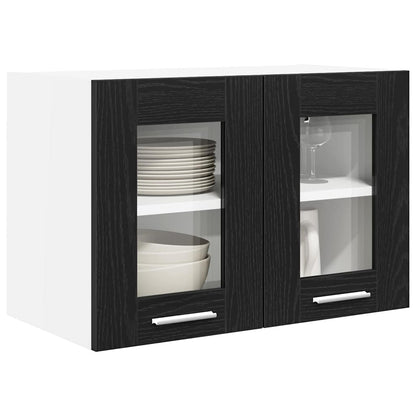 Hängeschrank Riga 2 pcs Schwarz Eichen-Optik 60 x 31 x 40 cm