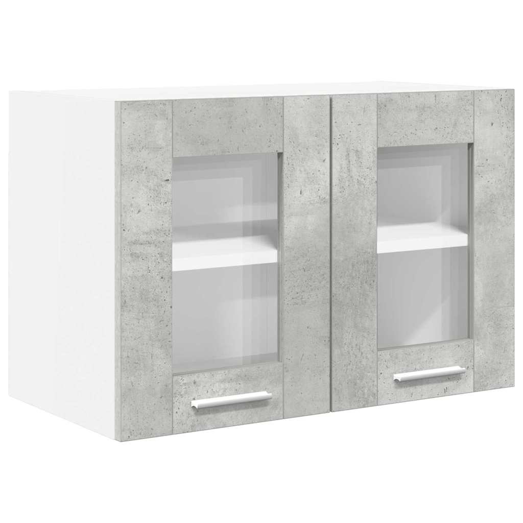 Hängeschrank mit Speicher Riga 2 pcs Beton Grau 60 x 31 x 40 cm