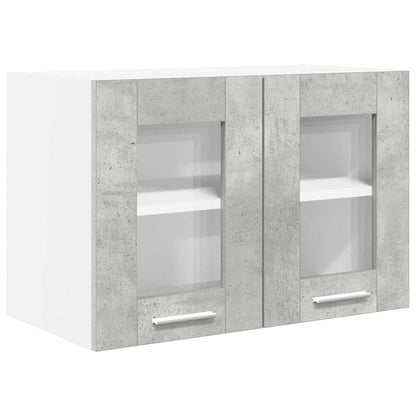Hängeschrank mit Speicher Riga 2 pcs Beton Grau 60 x 31 x 40 cm