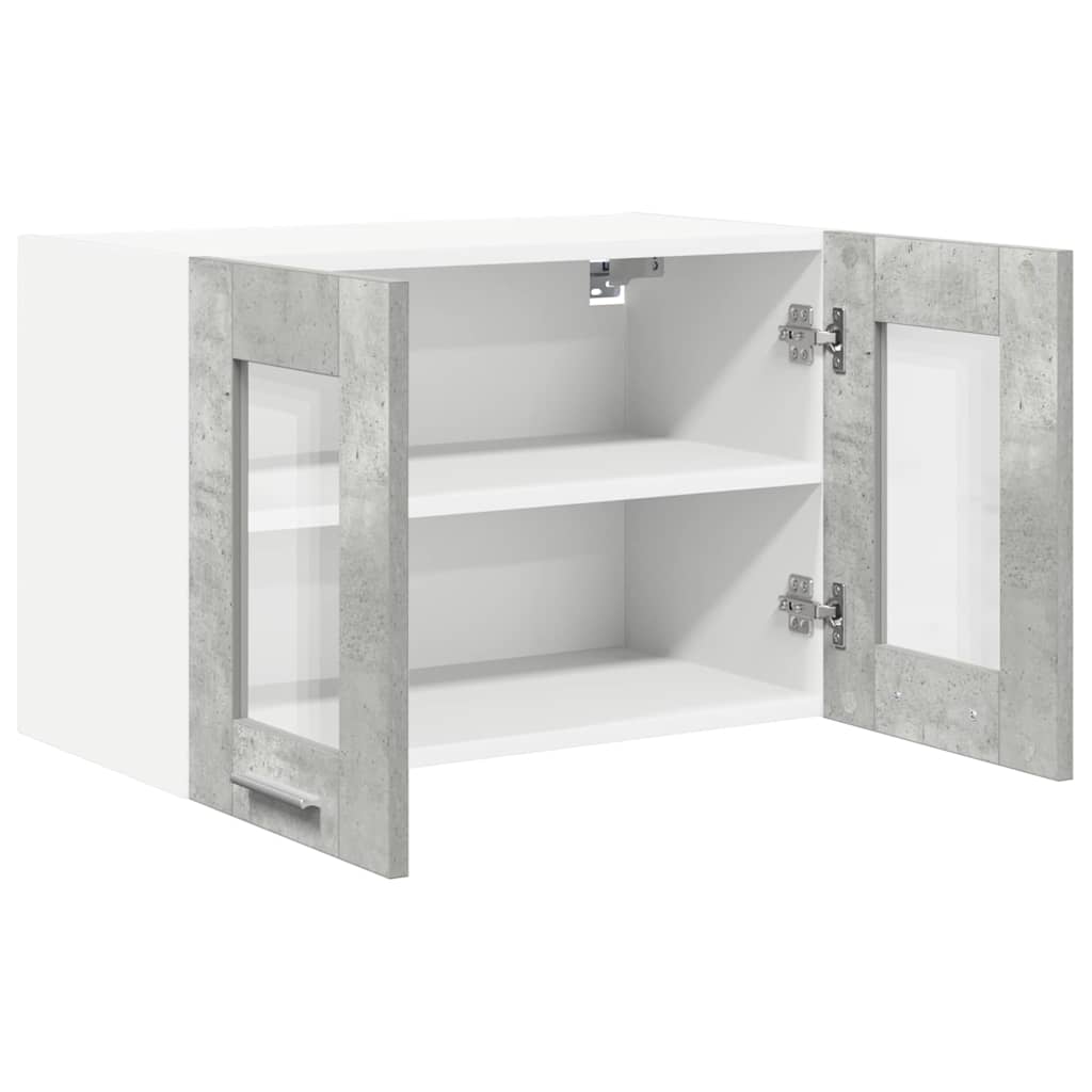 Hängeschrank mit Speicher Riga 2 pcs Beton Grau 60 x 31 x 40 cm