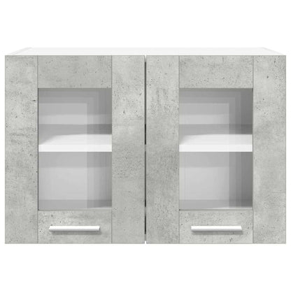Hängeschrank mit Speicher Riga 2 pcs Beton Grau 60 x 31 x 40 cm