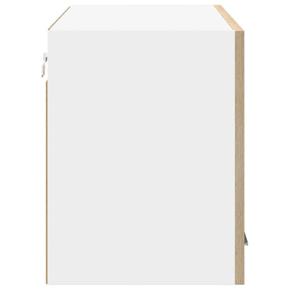 Hängeschrank mit Tür Riga Sonoma-Eiche und Weiß 80 x 31 x 40 cm
