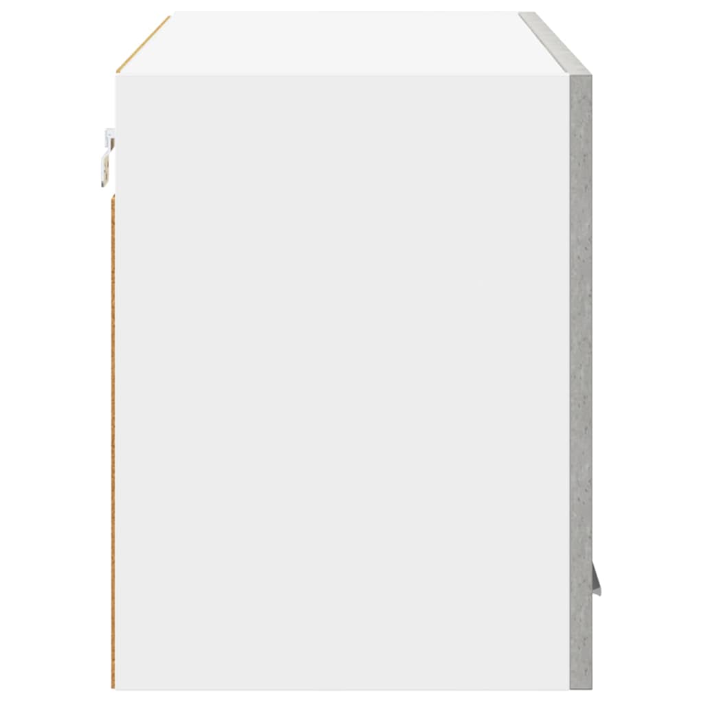 Hängeschrank mit Tür Riga Betongrau und Weiß 80 x 31 x 40 cm