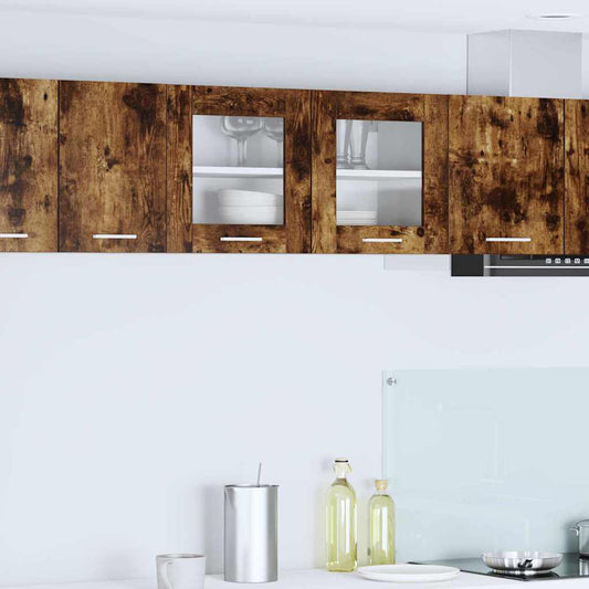 Hängeschrank Riga Geräucherte Eiche und Weiß 80 x 31 x 40 cm