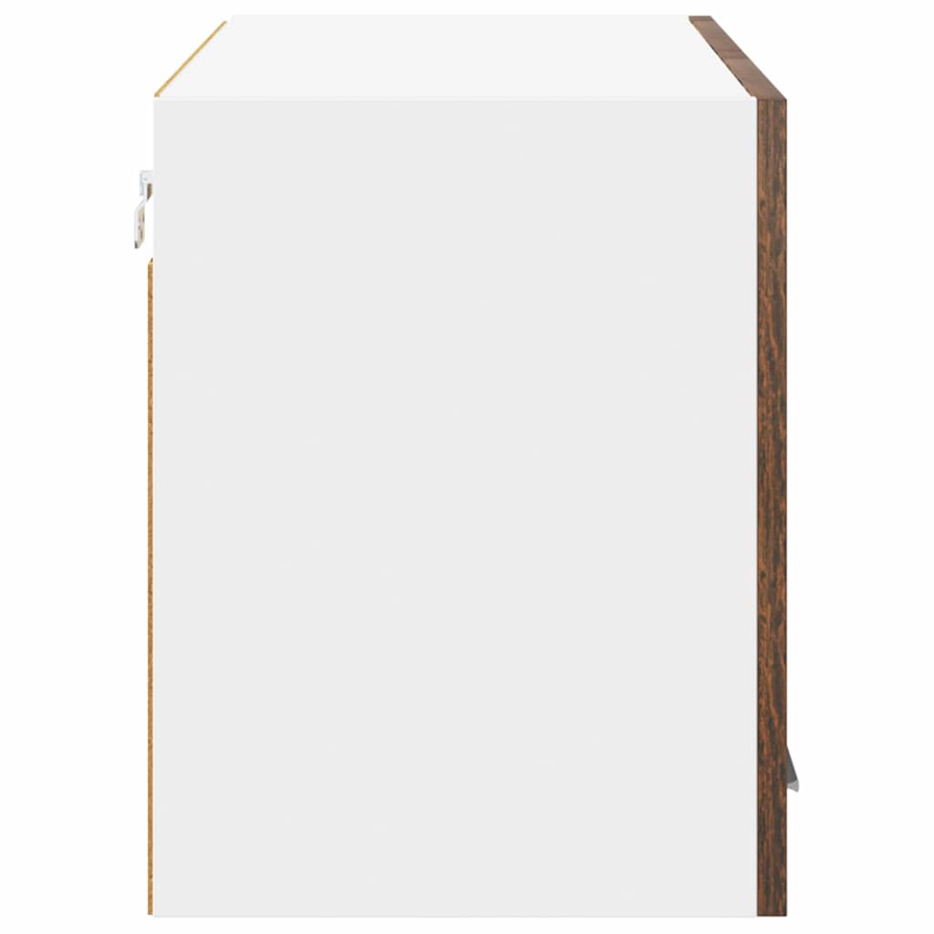 Hängeschrank Riga Geräucherte Eiche und Weiß 80 x 31 x 40 cm