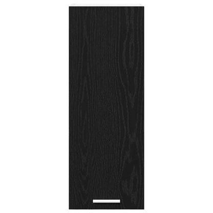 Hängeschrank Riga Schwarze Eiche und Weiß 30 x 31 x 80 cm