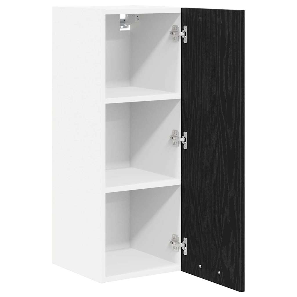 Hängeschrank Riga 2 pcs Schwarze Eiche und Weiß 30 x 31 x 80 cm