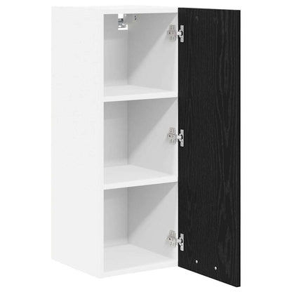 Hängeschrank Riga 2 pcs Schwarze Eiche und Weiß 30 x 31 x 80 cm