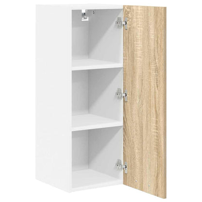 Hängeschrank Riga 2 pcs Sonoma-Eiche und Weiß 30 x 31 x 80 cm