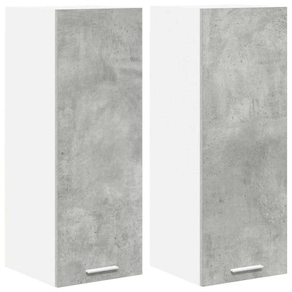 Hängeschrank Riga 2 pcs Betongrau und Weiß 30 x 31 x 80 cm