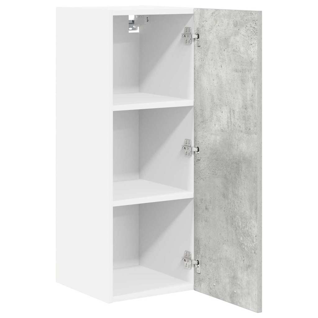 Hängeschrank Riga 2 pcs Betongrau und Weiß 30 x 31 x 80 cm