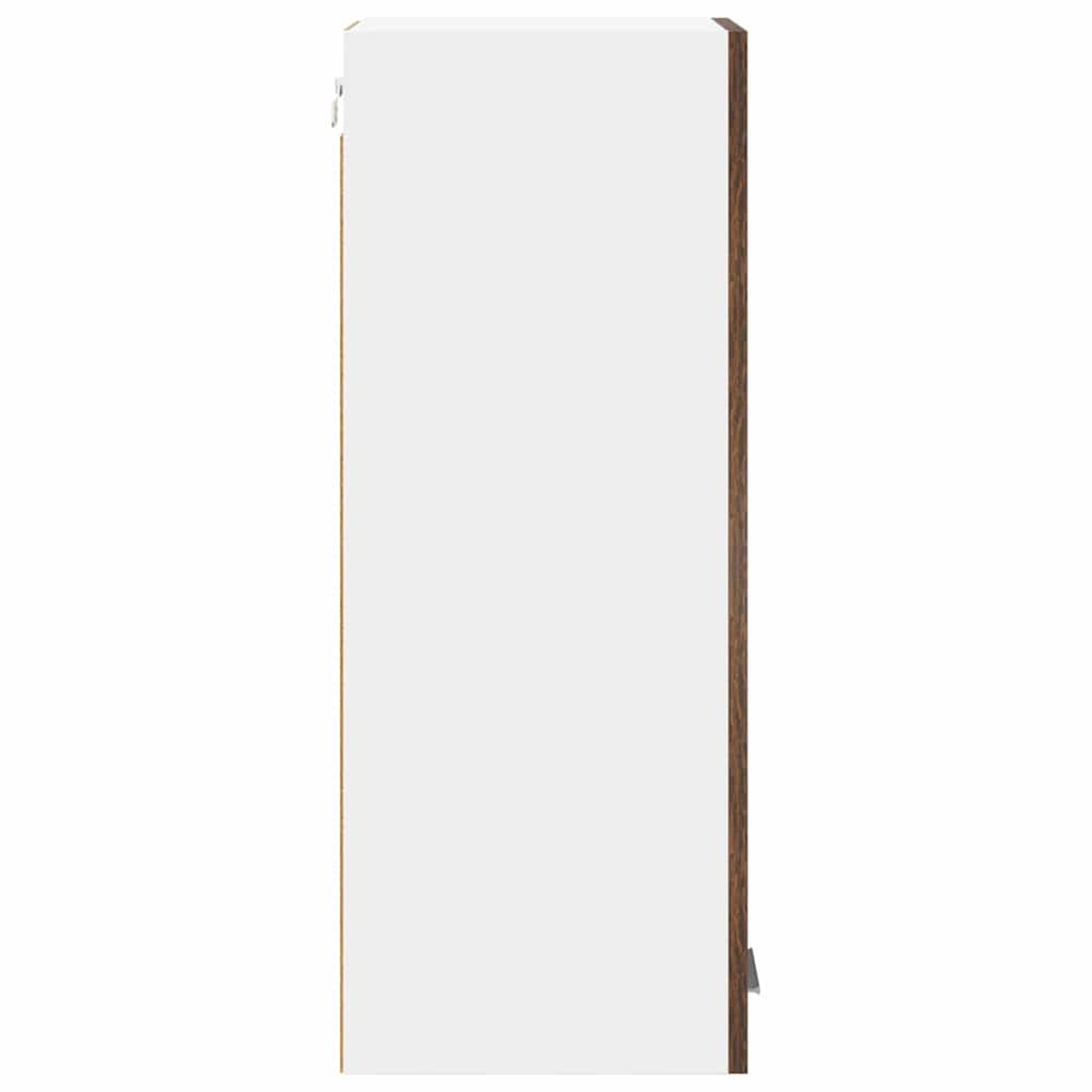 Hängeschrank Riga Geräucherte Eiche und Weiß 30 x 31 x 80 cm