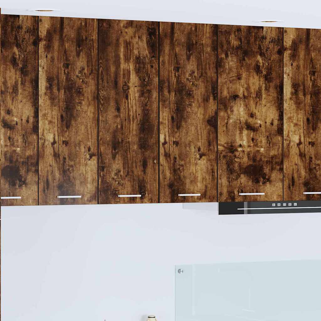 Hängeschrank mit Speicher Riga 2 pcs Geräucherte Eiche und Weiß