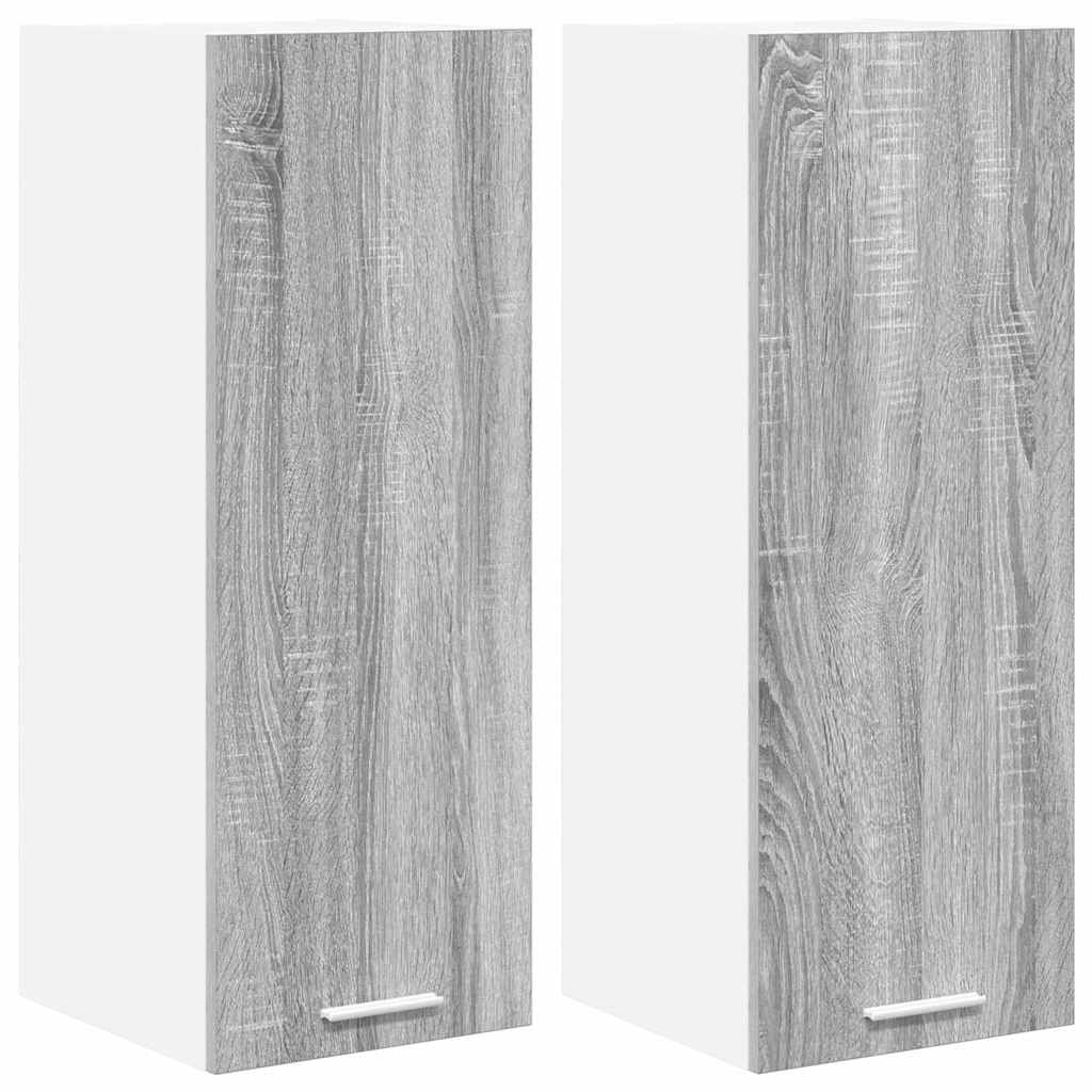 Hängeschrank Riga 2 pcs Grau Sonoma und Weiß 30 x 31 x 80 cm