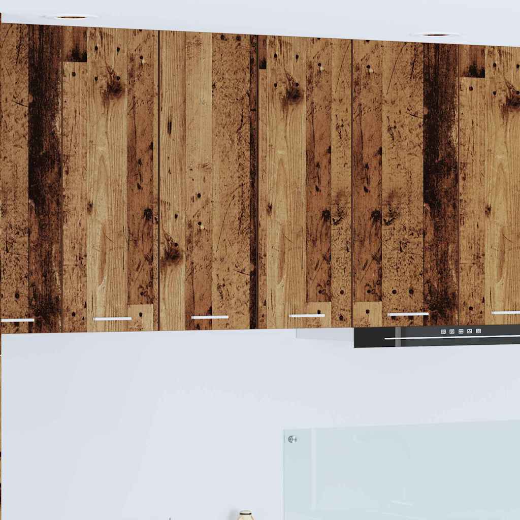 Hängeschrank Riga 2 pcs Altes Holz und Weiß 30 x 31 x 80 cm