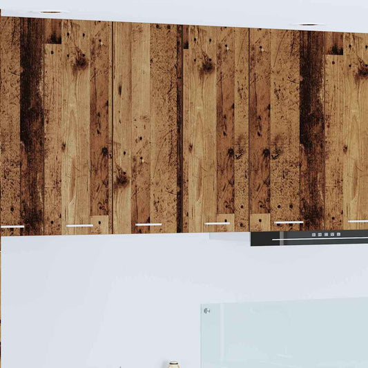 Hängeschrank Riga 2 pcs Altes Holz und Weiß 30 x 31 x 80 cm