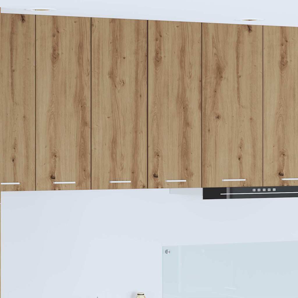 Hängeschrank Riga 2 pcs Artisan-Eiche und Weiß 30 x 31 x 80 cm