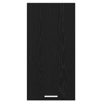 Hängeschrank Riga Schwarze Eiche und Weiß 40 x 31 x 80 cm