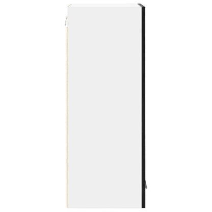 Hängeschrank Riga Schwarze Eiche und Weiß 40 x 31 x 80 cm