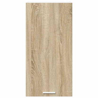 Hängeschrank mit Tür Riga Sonoma-Eiche und Weiß 40 x 31 x 80 cm