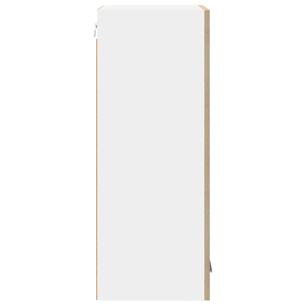 Hängeschrank mit Tür Riga Sonoma-Eiche und Weiß 40 x 31 x 80 cm