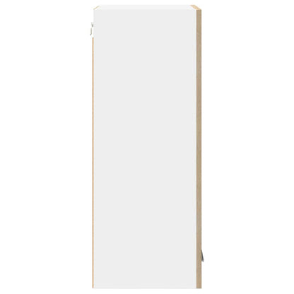 Hängeschrank mit Tür Riga Sonoma-Eiche und Weiß 40 x 31 x 80 cm