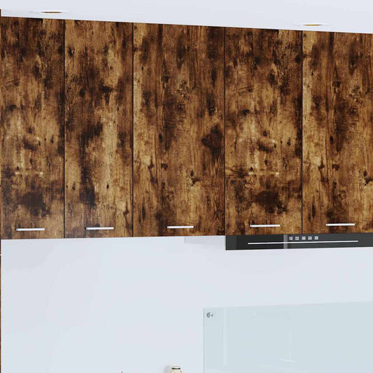 Hängeschrank Riga Geräucherte Eiche und Weiß 40 x 31 x 80 cm