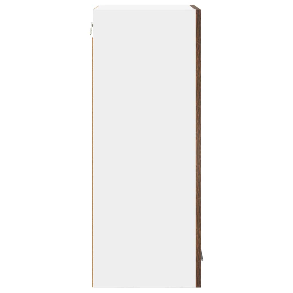 Hängeschrank Riga Geräucherte Eiche und Weiß 40 x 31 x 80 cm