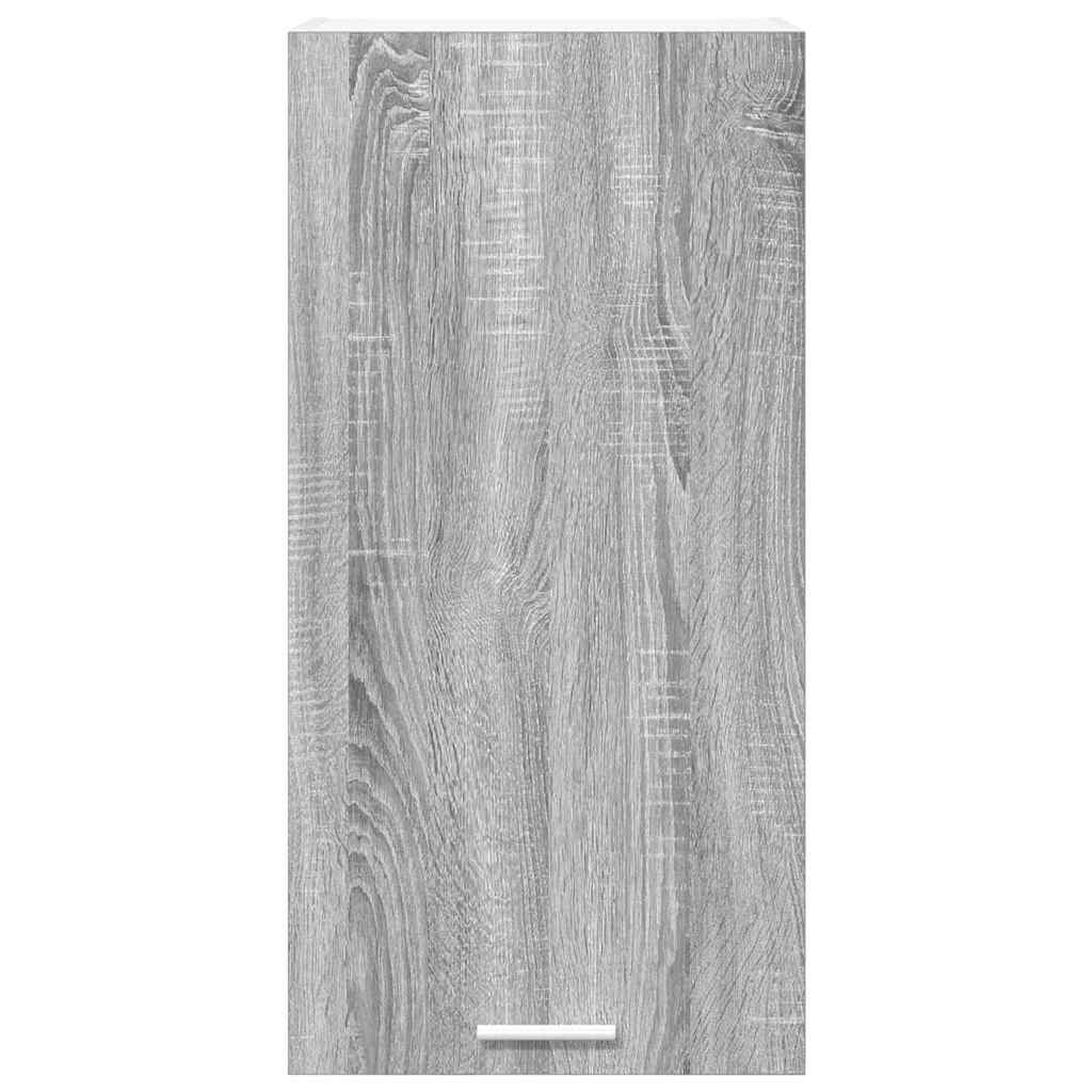 Hängeschrank mit Tür Riga Grau Sonoma und Weiß 40 x 31 x 80 cm