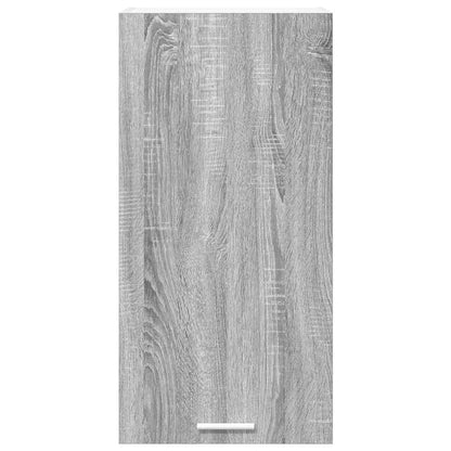 Hängeschrank mit Tür Riga Grau Sonoma und Weiß 40 x 31 x 80 cm