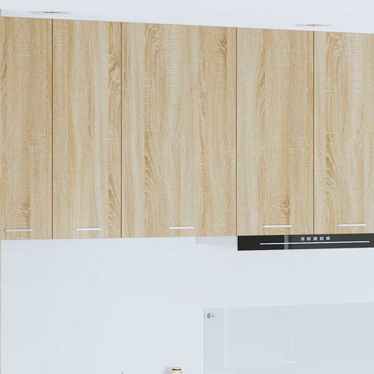 Hängeschrank mit Tür Riga Sonoma-Eiche und Weiß 50 x 31 x 80 cm